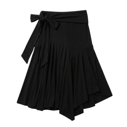 low waist midi wrap skirt