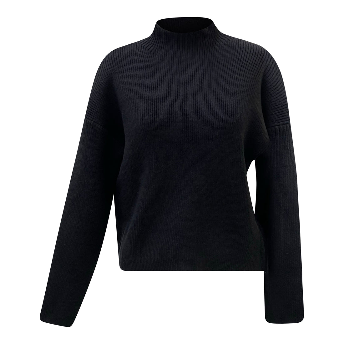 knit ribbed turtleneck