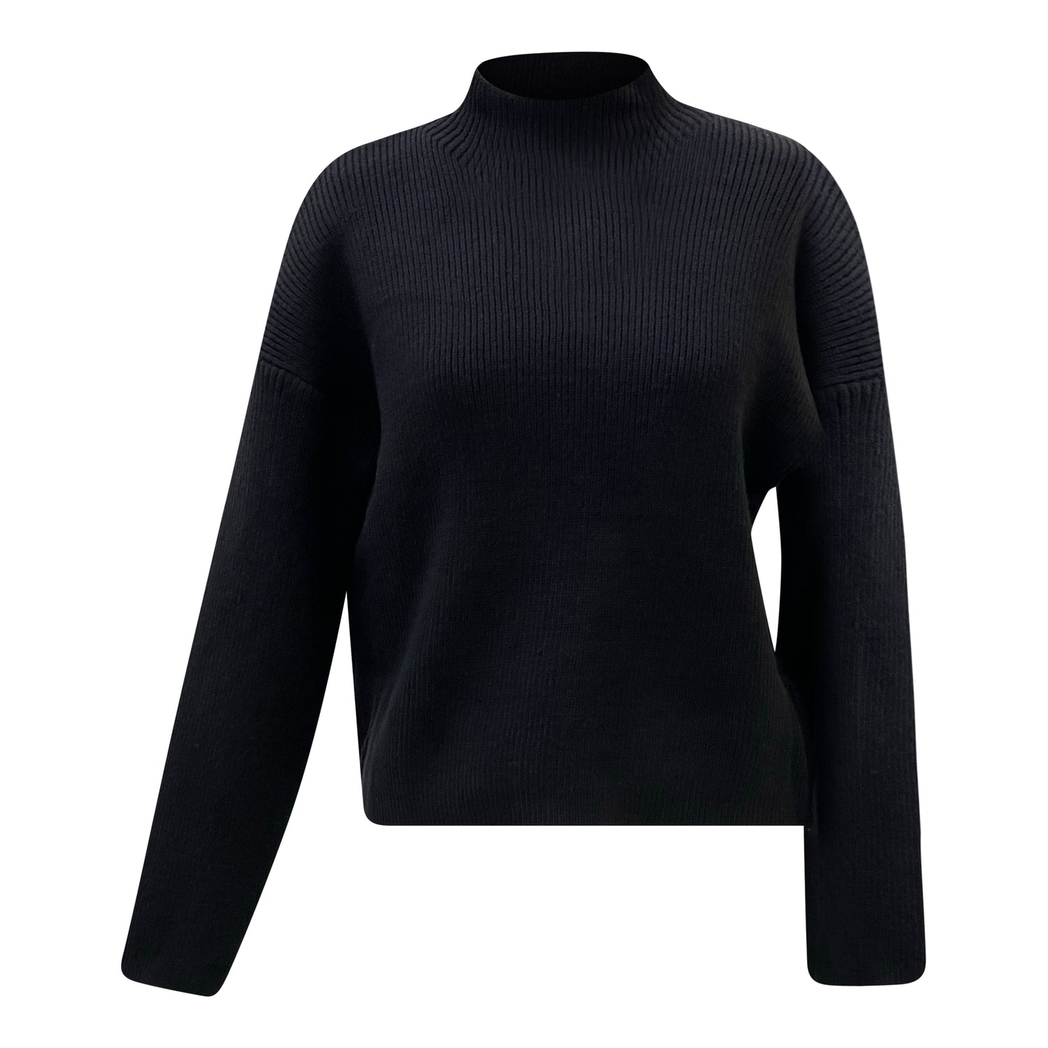 knit ribbed turtleneck
