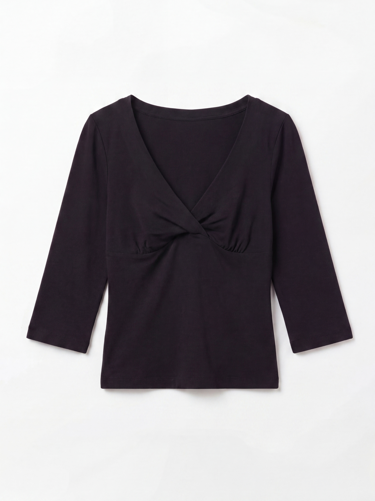 v neck three-quarter top