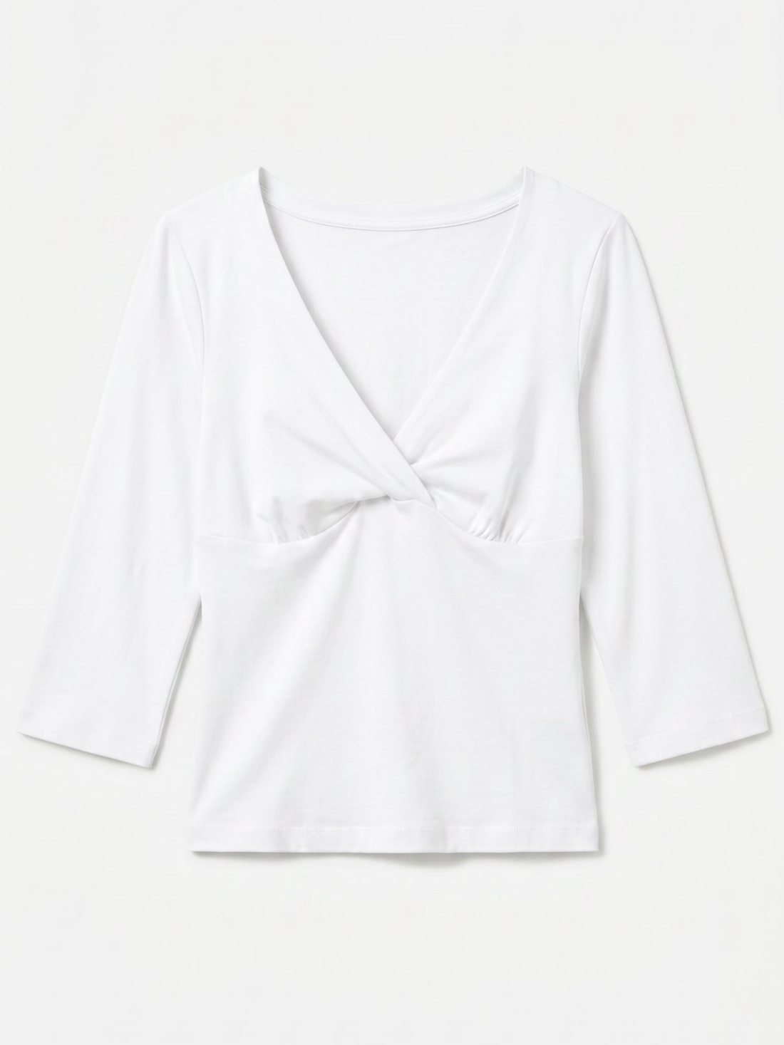 v neck three-quarter top