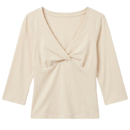 v neck half sleeve top